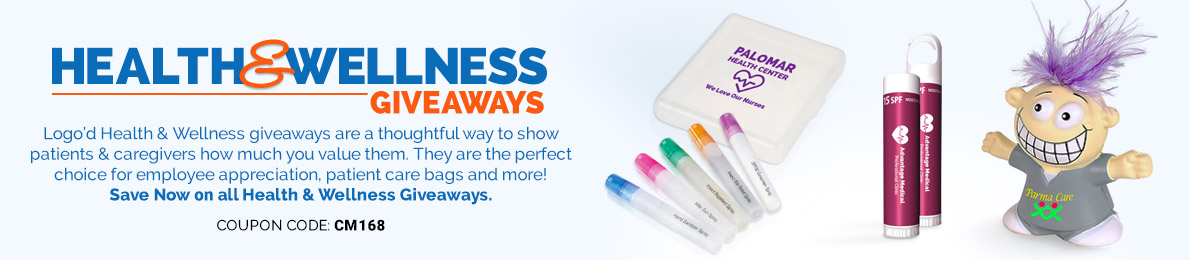 Logoed health and wellness giveaways are a thoughtful way to show customers how much you value them. Health giveaway items are a perfect choice for health fairs, employee appreciation events, and more.