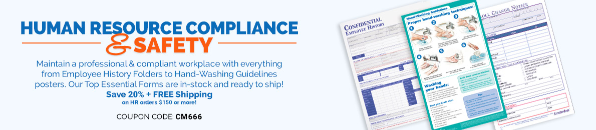 Maintain a consistently professional image by putting your business information on everything from payroll to attendance forms. We’re your one stop shop for all of your Human Resources & Safety needs.