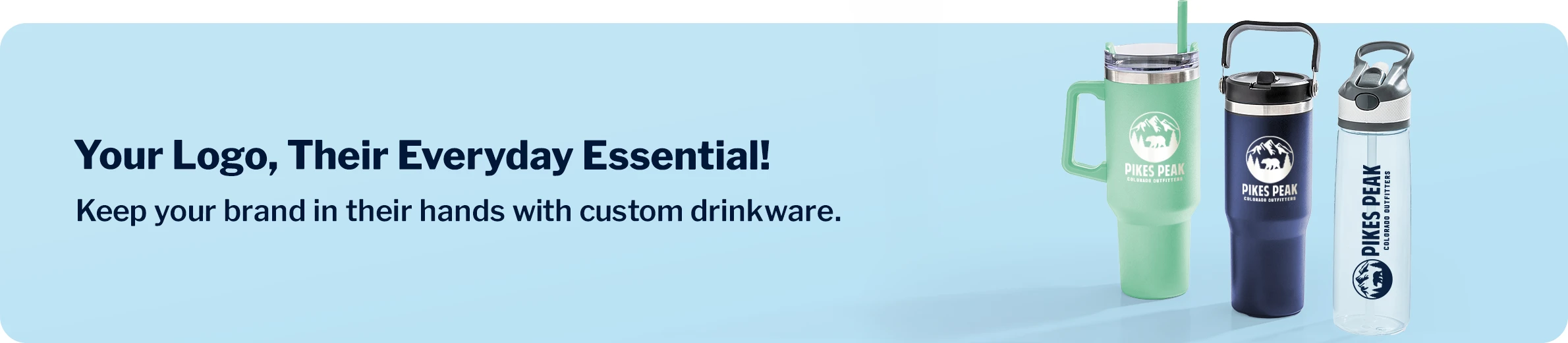 personalized drinkware, custom drinkware, promotional drinkware