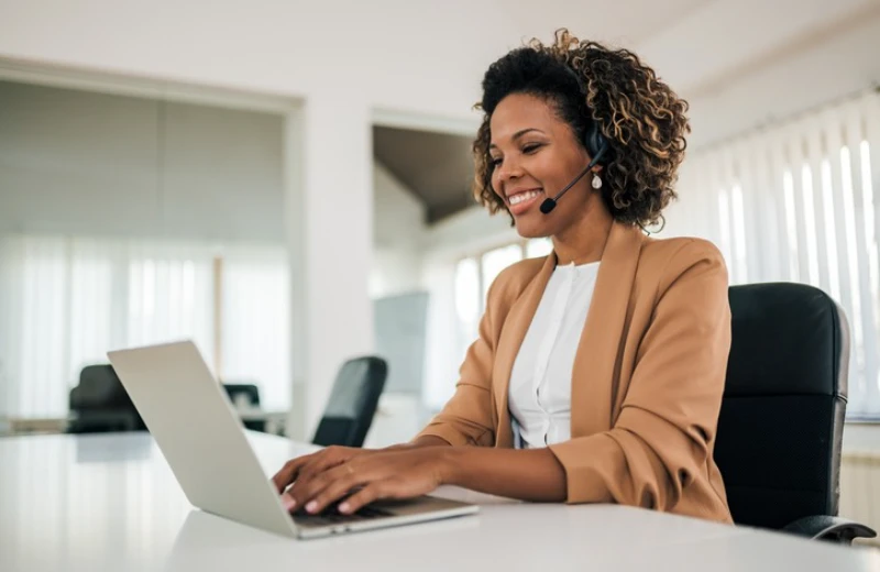 Designer collaborating with a client